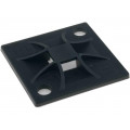 151-10915; Screw down self-adhesive holder; polyamide; black; Ht: 4.5mm; HELLERMANNTYTON