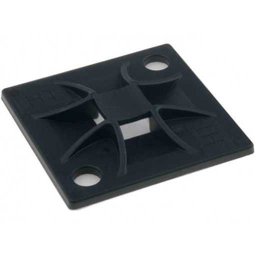 151-10915; Screw down self-adhesive holder; polyamide; black; Ht: 4.5mm; HELLERMANNTYTON 151-10915; Screw down self-adhesive holder; polyamide; black; Ht: 4.5mm; HELLERMANNTYTON