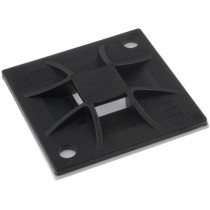 151-10916; Screw down self-adhesive holder; polyamide; black; Ht: 5.5mm; HELLERMANNTYTON