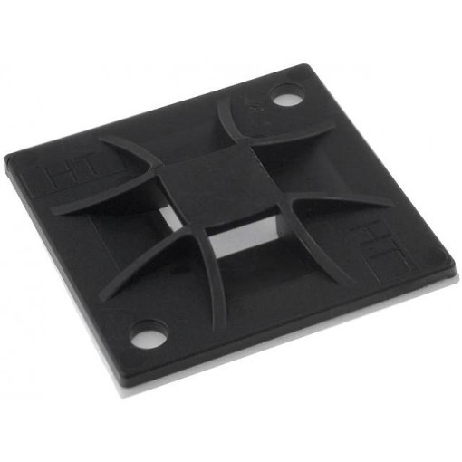 151-10916; Screw down self-adhesive holder; polyamide; black; Ht: 5.5mm; HELLERMANNTYTON 151-10916; Screw down self-adhesive holder; polyamide; black; Ht: 5.5mm; HELLERMANNTYTON