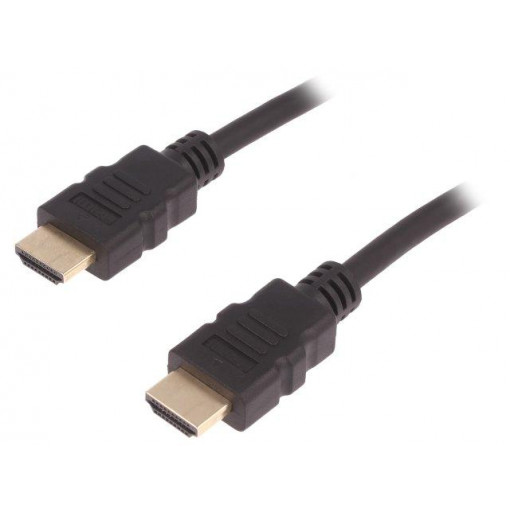 50406; Cable; HDMI 1.4; HDMI plug,both sides; 3m; black; QOLTEC