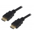 50407; Cable; HDMI 1.4; HDMI plug,both sides; 2m; black; QOLTEC