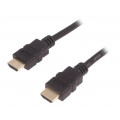 50408; Cable; HDMI 1.4; HDMI plug,both sides; 1.5m; black; QOLTEC