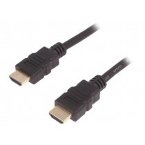 50408; Cable; HDMI 1.4; HDMI plug,both sides; 1.5m; black; QOLTEC