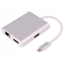 50409; Adapter; USB 3.0,USB 3.1; nickel plated; 200mm; Colour: silver; QOLTEC