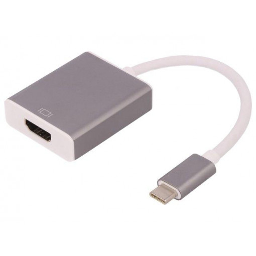 50427; Adapter; USB 3.1; HDMI socket,USB C plug; 182mm; QOLTEC