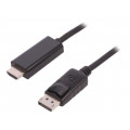 50441; Cable; DisplayPort 1.1; DisplayPort plug,HDMI plug; 2m; black; QOLTEC