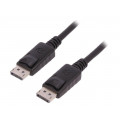 50453; Cable; DisplayPort 1.1; DisplayPort plug,both sides; 2m; black; QOLTEC