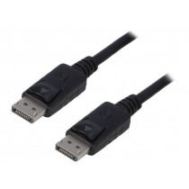 50454; Cable; DisplayPort 1.1; DisplayPort plug,both sides; 3m; black; QOLTEC