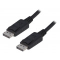 50455; Cable; DisplayPort 1.1; DisplayPort plug,both sides; 5m; black; QOLTEC