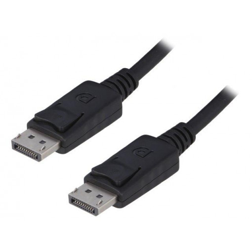 50455; Cable; DisplayPort 1.1; DisplayPort plug,both sides; 5m; black; QOLTEC