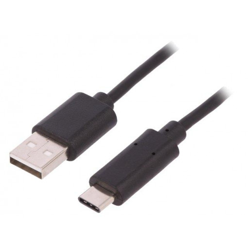 50484; Cable; USB 2.0; USB A plug,USB C plug; 1.8m; QOLTEC