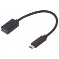 50485; Cable; USB 3.0; USB A socket,USB C plug; 0.2m; QOLTEC