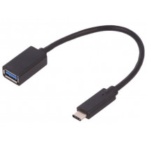 50485; Cable; USB 3.0; USB A socket,USB C plug; 0.2m; QOLTEC