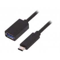50486; Cable; USB 3.0; USB A socket,USB C plug; 0.5m; QOLTEC