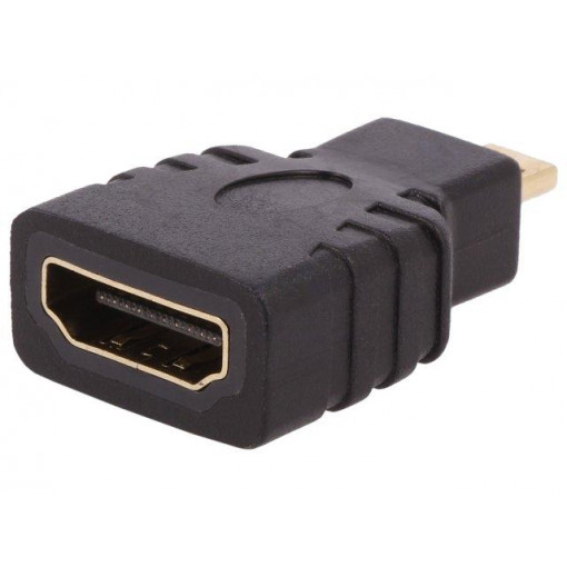 50506; Adapter; HDMI socket,HDMI micro plug; Colour: black; QOLTEC