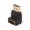 50513; Adapter; HDMI socket 90°,HDMI plug; Colour: black; QOLTEC