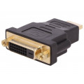 50515; Adapter; DVI-D (24+1) socket,HDMI plug; Colour: black; QOLTEC