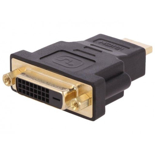 50515; Adapter; DVI-D (24+1) socket,HDMI plug; Colour: black; QOLTEC