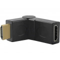 50516; Adapter; HDMI socket movable 360°,HDMI plug; Colour: black; QOLTEC