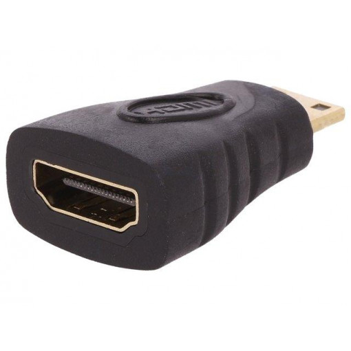 50523; Adapter; HDMI socket,HDMI mini plug; Colour: black; QOLTEC