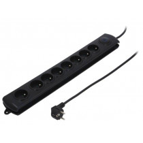 50113; Plug socket strip: protective; Sockets: 8; 250VAC; 16A; QOLTEC