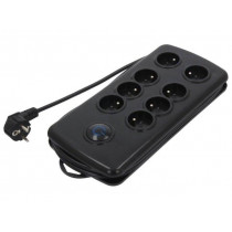 50161; Plug socket strip: protective; Sockets: 8; 230VAC; 16A; 2.5m; QOLTEC