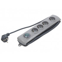 50163; Plug socket strip: protective; Sockets: 4; 230VAC; 16A; 1.5m; QOLTEC