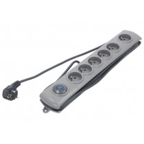 50166; Plug socket strip: protective; Sockets: 6; 230VAC; 16A; 3m; QOLTEC