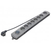 50167; Plug socket strip: protective; Sockets: 8; 230VAC; 16A; 1.8m; QOLTEC
