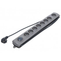 50168; Plug socket strip: protective; Sockets: 8; 230VAC; 16A; 3m; QOLTEC