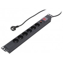 53995; Plug socket strip: protective; Sockets: 6; 250VAC; 16A; QOLTEC