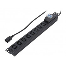 53999; Plug socket strip: protective; Sockets: 8; 250VAC; 10A; QOLTEC