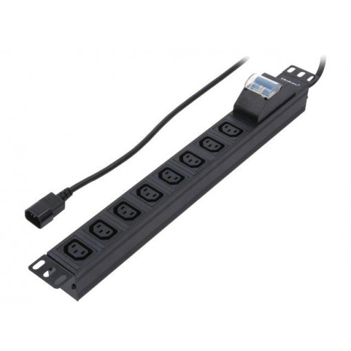 53999; Plug socket strip: protective; Sockets: 8; 250VAC; 10A; QOLTEC