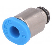153312; Push-in fitting; threaded,straight; M3; outside; -0.95÷6bar; FESTO