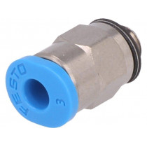 153302; Push-in fitting; threaded,straight; M5; outside; -0.95÷6bar; FESTO