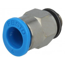132600; Push-in fitting; threaded,straight; M6; outside; -0.95÷6bar; FESTO 132600; Push-in fitting; threaded,straight; M6; outside; -0.95÷6bar; FESTO