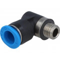 130833; Push-in fitting; threaded,angled 90°; M7; outside; -0.95÷6bar; FESTO