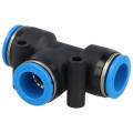 130806; Tee fitting; plug-in; -0.95÷6bar; Mat: polymer; T type branch; FESTO