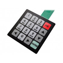 ; Keypad: membrane; No.of butt: 16; W: 80mm; Pitch: 2.54mm; L: 80mm; QWERTY