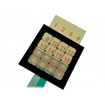 ; Keypad: membrane; No.of butt: 16; W: 80mm; Pitch: 2.54mm; L: 82mm; QWERTY