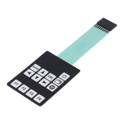 ; Keypad: membrane; No.of butt: 13; W: 54mm; Pitch: 2.54mm; L: 72mm; QWERTY