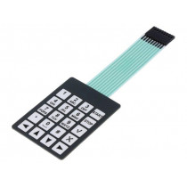 ; Keypad: membrane; No.of butt: 20; W: 54mm; Pitch: 2.54mm; L: 72mm; QWERTY