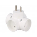 R-43; Connector: AC supply; splitter; 2P; Type: round,flat; white; TIMEX-ELEKTRO R-43; Connector: AC supply; splitter; 2P; Type: round,flat; white; TIMEX-ELEKTRO