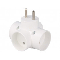 R-43; Connector: AC supply; splitter; 2P; Type: round,flat; white; TIMEX-ELEKTRO