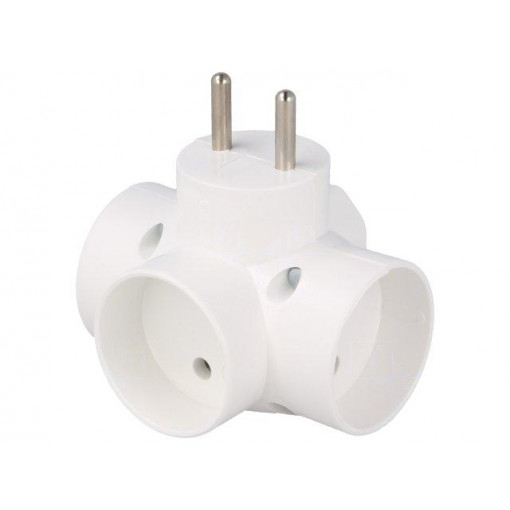 R-43; Connector: AC supply; splitter; 2P; Type: round,flat; white; TIMEX-ELEKTRO R-43; Connector: AC supply; splitter; 2P; Type: round,flat; white; TIMEX-ELEKTRO