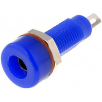 ; Socket; 4mm banana; 10A; 60VDC; blue; nickel plated; insulated; SCI