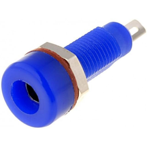 ; Socket; 4mm banana; 10A; 60VDC; blue; nickel plated; insulated; SCI