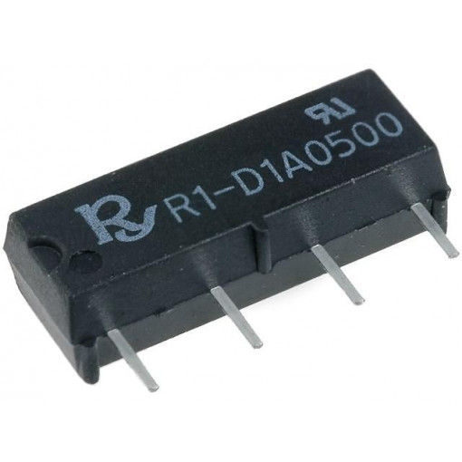 R1-D1A0500; Relay: reed; SPST-NO; Ucoil: 5VDC; 1A; max.250VDC; 10VA; Rcoil: 500Ω; Recoy/RAYEX ELECTRONICS