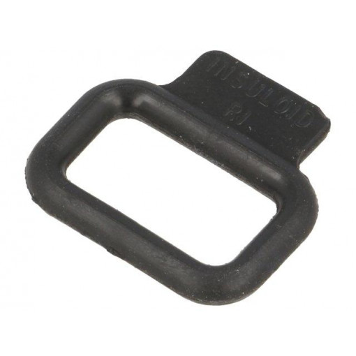 201-20010; Elasticated loop; PVC; black; W: 23.8mm; L: 16mm; H: 3.2mm; HELLERMANNTYTON